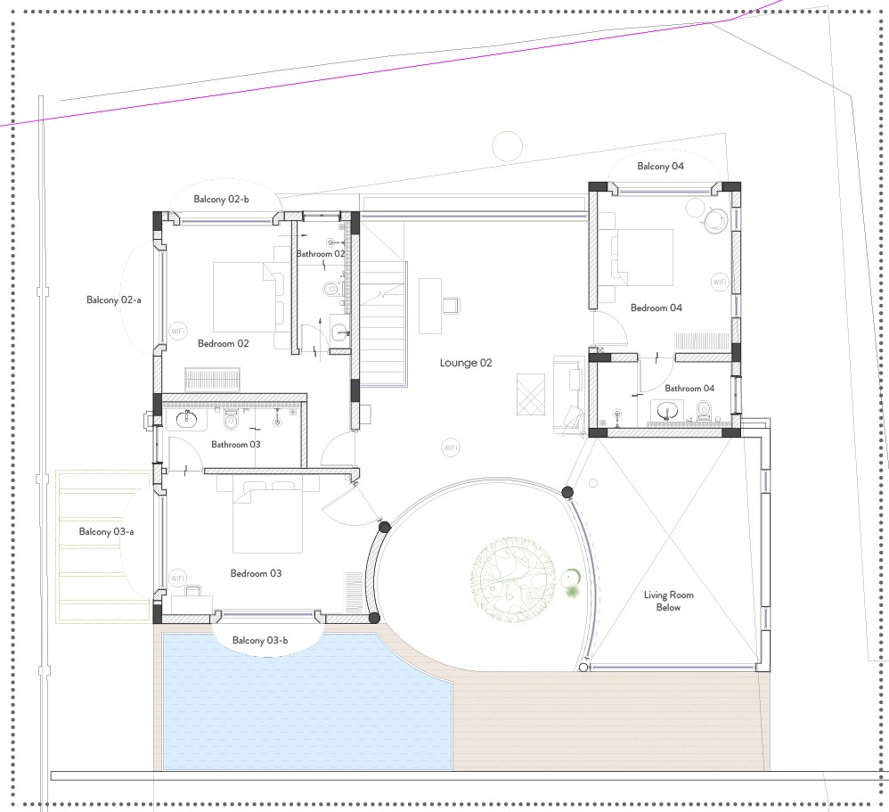 Tree villa's first floor map