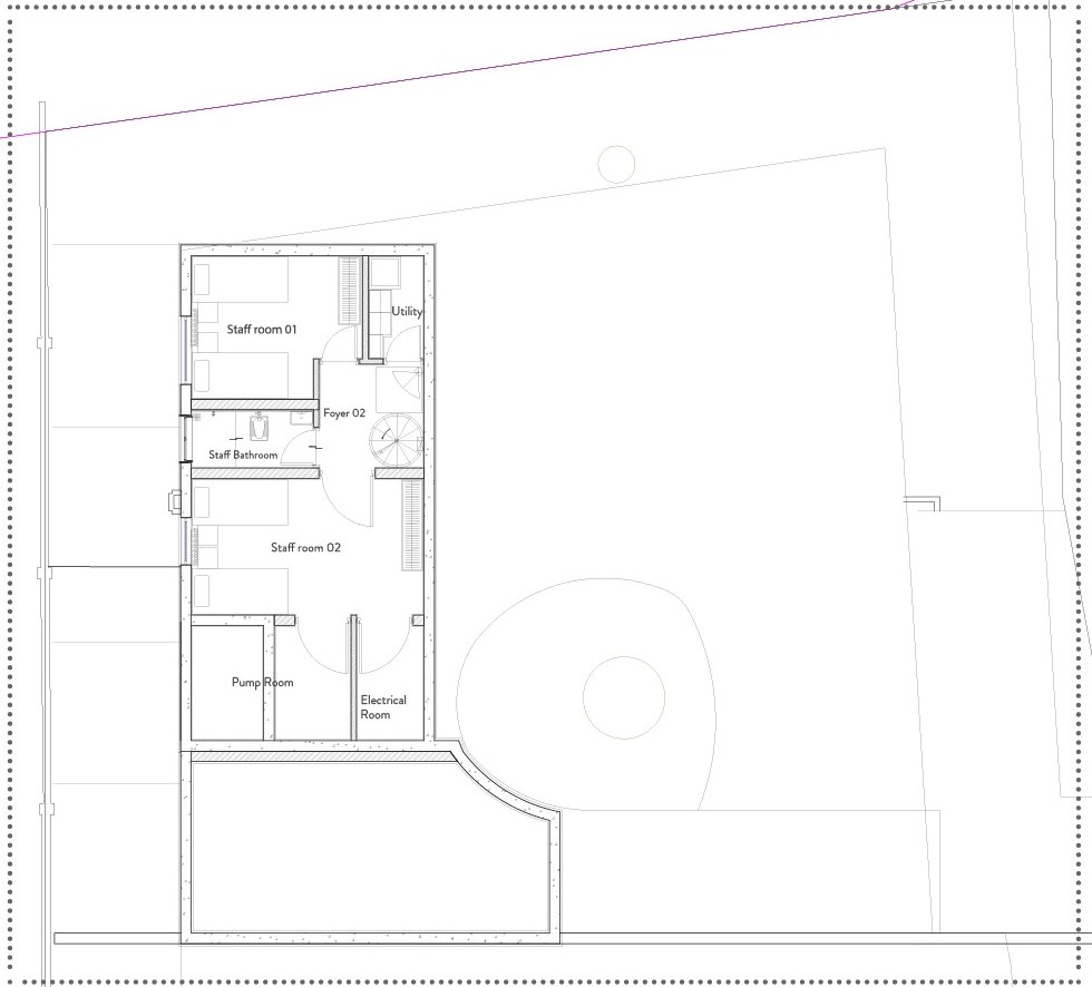 Tree villa's lower ground floor map