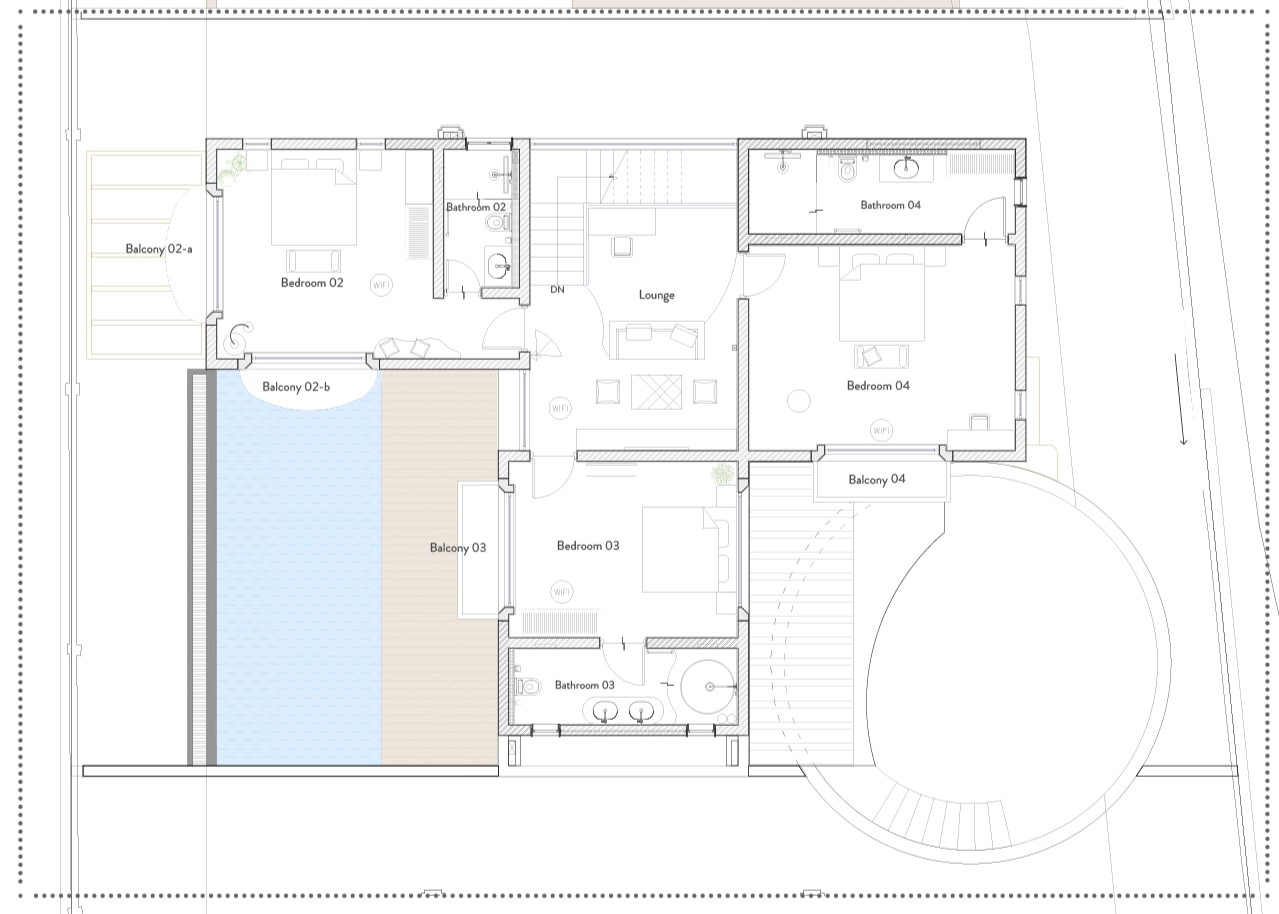 Well villa's first floor map