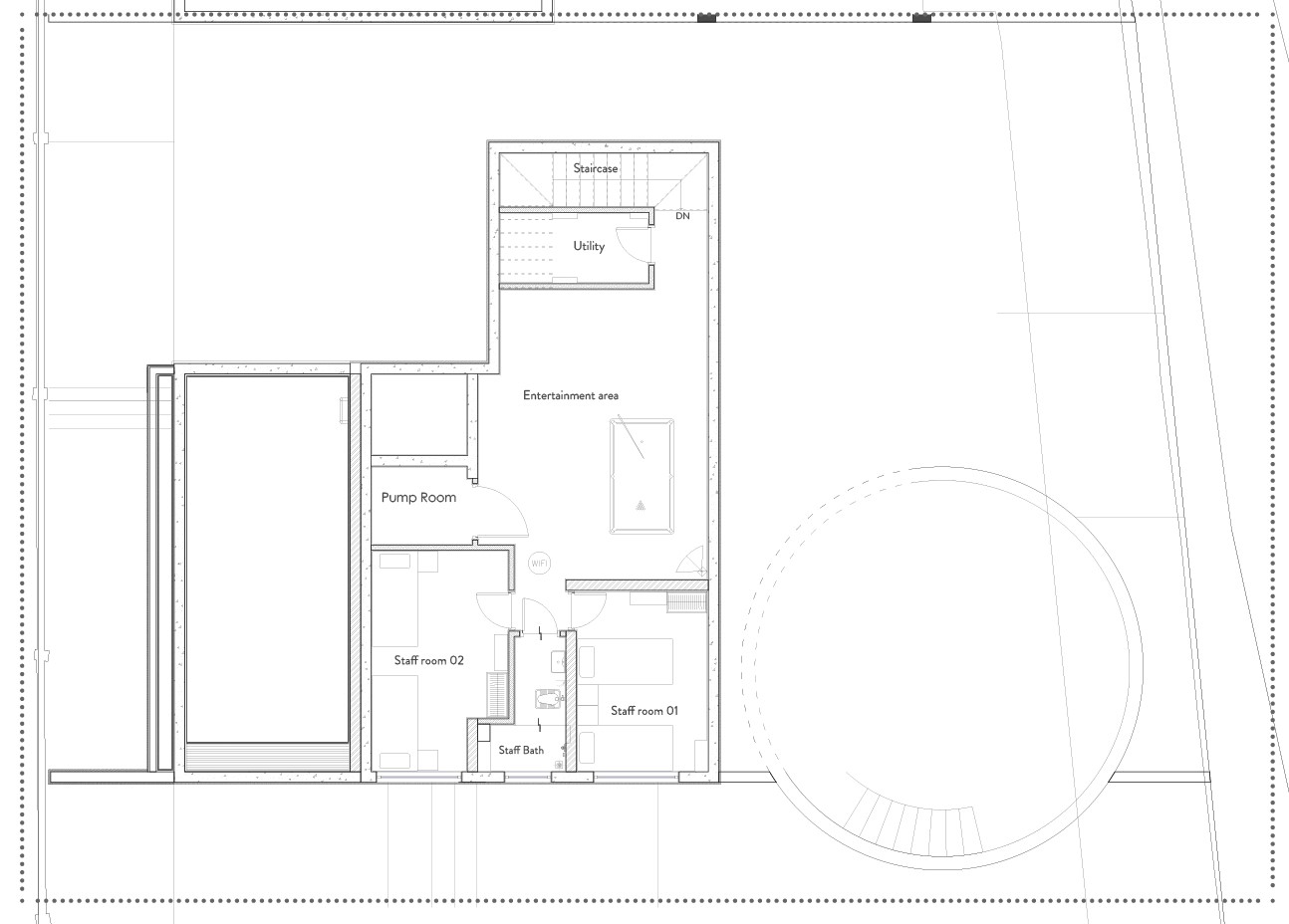 Well villa's lower ground floor map